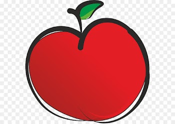 red clip art apple green leaf