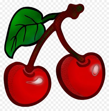 red clip art cherry heart plant