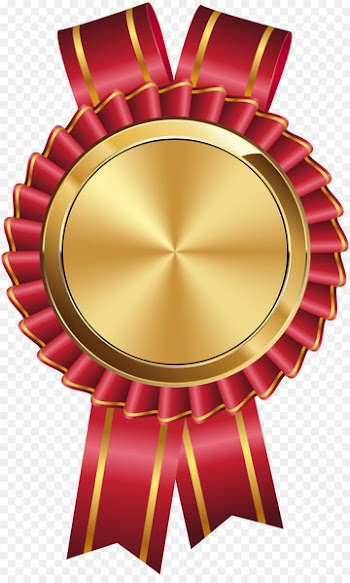 Red Clip art - gold badge 