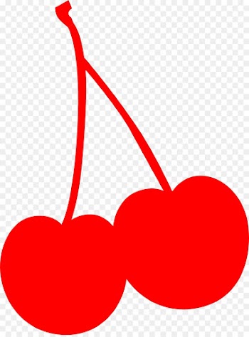 red clip art heart line cherry
