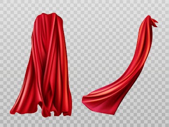 Red cloaks set Free Vector