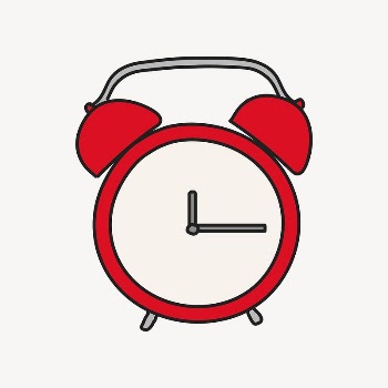 Red clock collage element, object | Free Vector Illustration - rawpixel