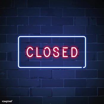 Red closed neon sign vector | Free stock vector - 537686
