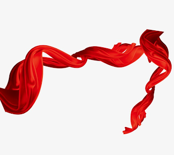 Red Cloth, Ribbon, Material PNG and PSD File for Free Download