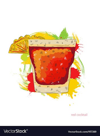 Red cocktail vector image