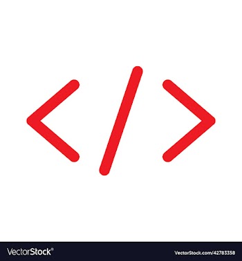 red code line art icon