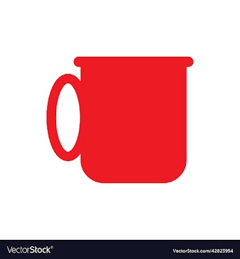red coffee cup solid icon