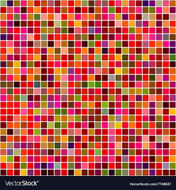 Red colored mosaic square pattern background vector image