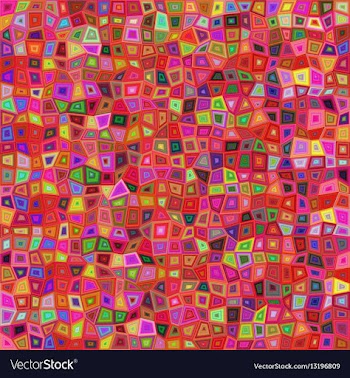 Red colorful irregular rectangle mosaic background vector image