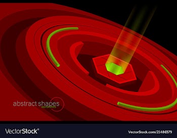 Red colors circular shapes scene vector image