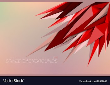 Red colors spiked backgrounds vector image