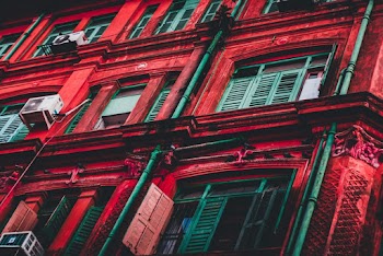 Red Concrete Building