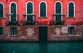 Red Concrete Building