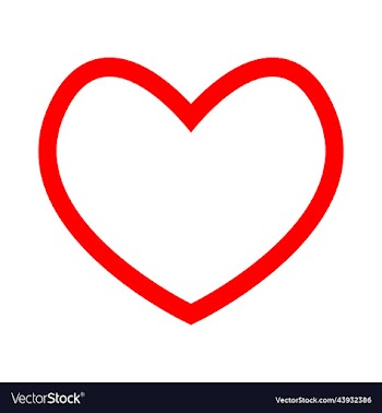 red contour heart as perfect symbol of love