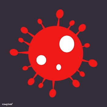 Red coronavirus cell icon illustration | Free  illustration - 2309507