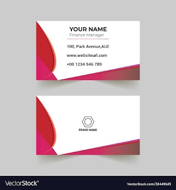 red corporate business card template design