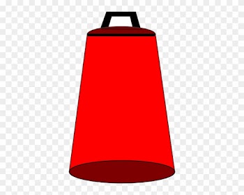 Red Cow Bell Clip Art - Cowbell Clipart
