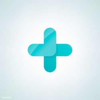 Red cross symbol in blue vector | Free stock vector - 516103