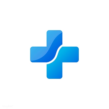 Red cross symbol in blue vector | Free stock vector - 516111