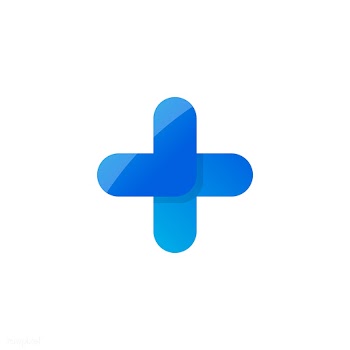 Red cross symbol in blue vector | Free stock vector - 516117