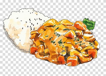 Red curry Thai cuisine Japanese Cuisine Food, Rice Terrace watercolor transparent background PNG clipart