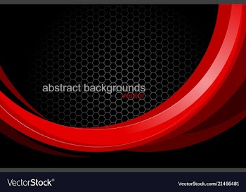 Red curved concepts shape scene vector image