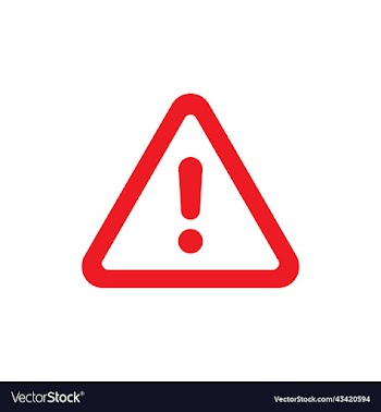 red danger notice or risk icon