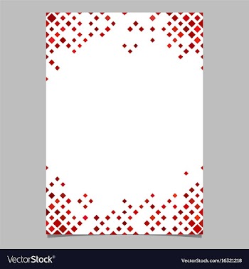 Red diagonal square pattern page template vector image