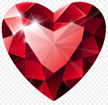Red diamonds Heart Clip art - diamond 