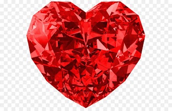 Red diamonds Heart Ring Carat - Red Diamond Heart Large PNG Picture 
