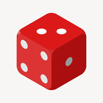 Red dice collage element illustration | Free Vector - rawpixel