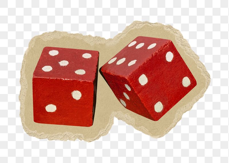 Red dice png sticker, ripped | Free PNG - rawpixel