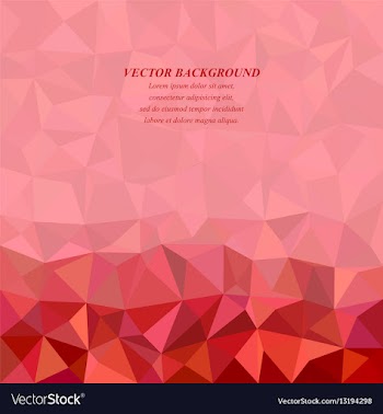 Red digital triangle tile background vector image