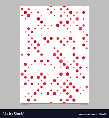 Red dot pattern brochure background - stationery vector image