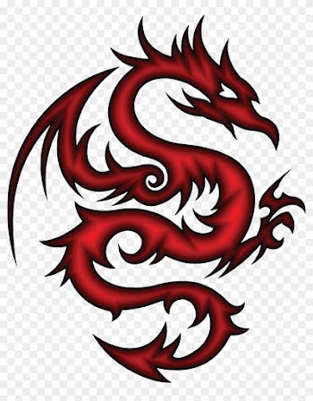 Red Dragon Clipart Free - Tattoo Tribal Dragon Red