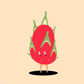 Red dragon fruit cartoon vector | Free stock vector - 538604
