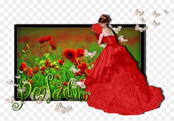 Red Dress Mariposas Verde 754 Kb - Girl