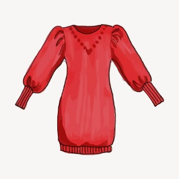 Red dress sticker, fashion, watercolor | Free Vector - rawpixel