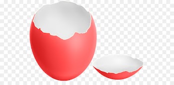 Red Easter egg Clip art - broken egg 