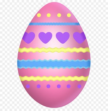 Red Easter egg Clip art - Easter Pink Egg with Hearts PNG Clipart Picture 