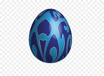 Red Easter egg Clip art - Large Blue Easter Egg 