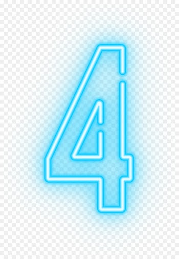 Red Easter egg Clip art - neon number 