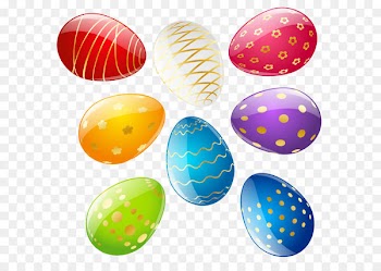 Red Easter egg Clip art - Transparent Easter Deco Eggs Set PNG Clipart 