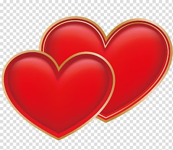 Red Euclidean , Two red hearts transparent background PNG clipart