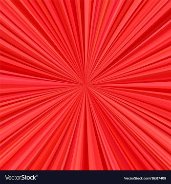 Red explosion background from radial stripes vector image