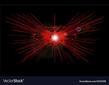 Red explosion vector image