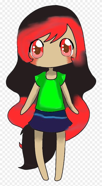 Red Eyed Black Wolf Chibi Girl Adoptable By Nikkiwoolf - Chibi Black And Red Wolf