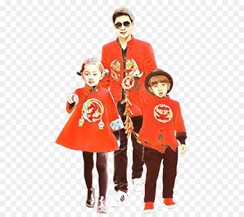 red fashion outerwear costume