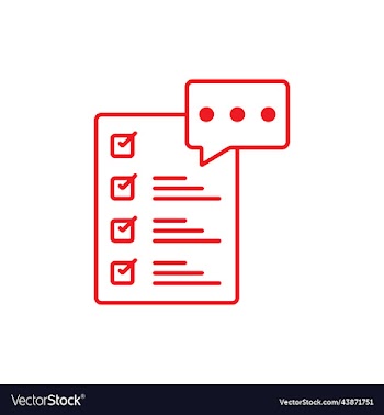 red feedback testimonial icon