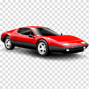 Red Ferrari Transparent Image